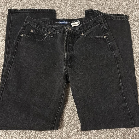 Vintage Anchor Blue Flare Low Rise Black Jeans - Picture 4 of 5